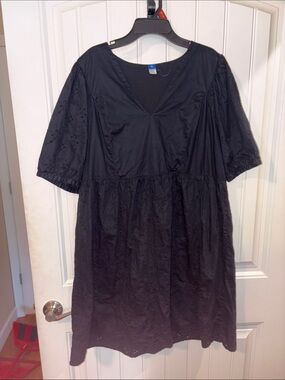 Cotton Old Navy Black Sun Dress